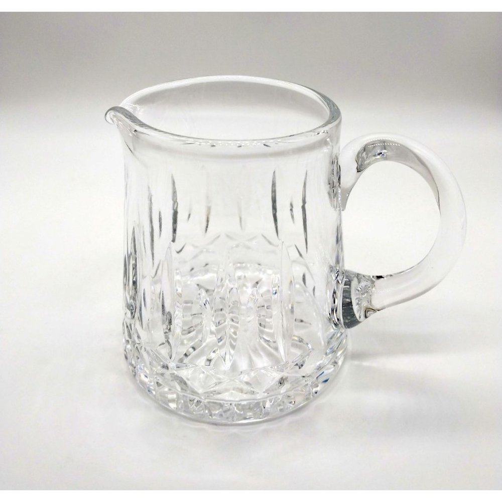 Vintage Small Crystal Glass Jug for Milk, Cream